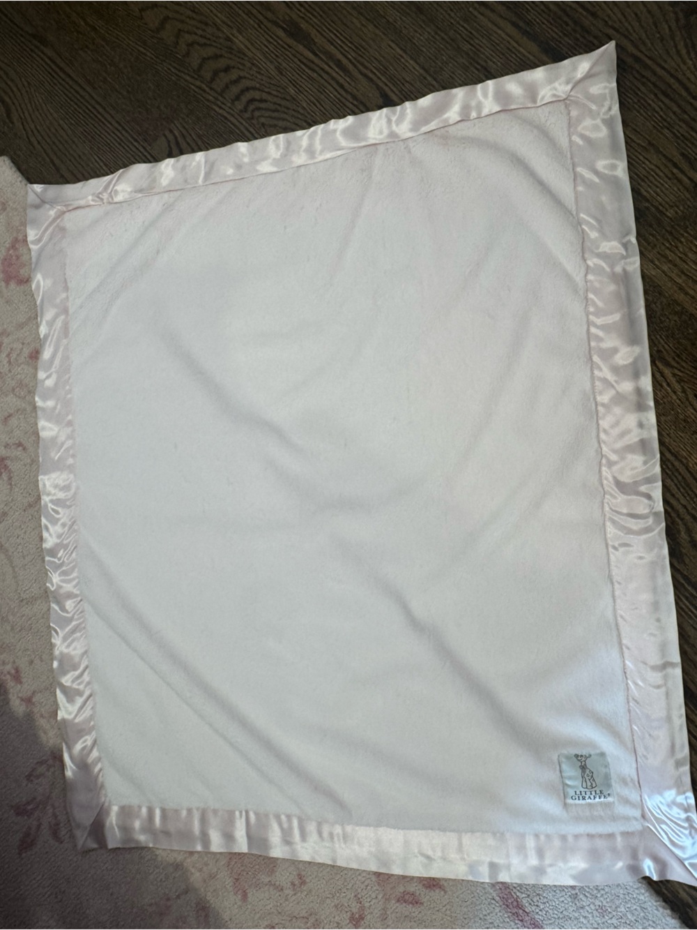 Little Giraffe Nordstrom Pink Faux Fur & Satin stroller blanket